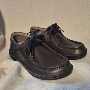 Birkenstock Pasadena Dark Brown Leather Moc Toe Lace Up Shoes Women's US 5